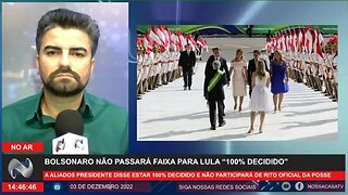 URGENTE Bolsonaro não passará faixa para Lula “100% decidido”