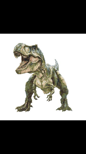 T-REX TERROR Cross Stitch Pattern by Welovit Cross Stitch | welovit.net | #welovit #crossstitch
