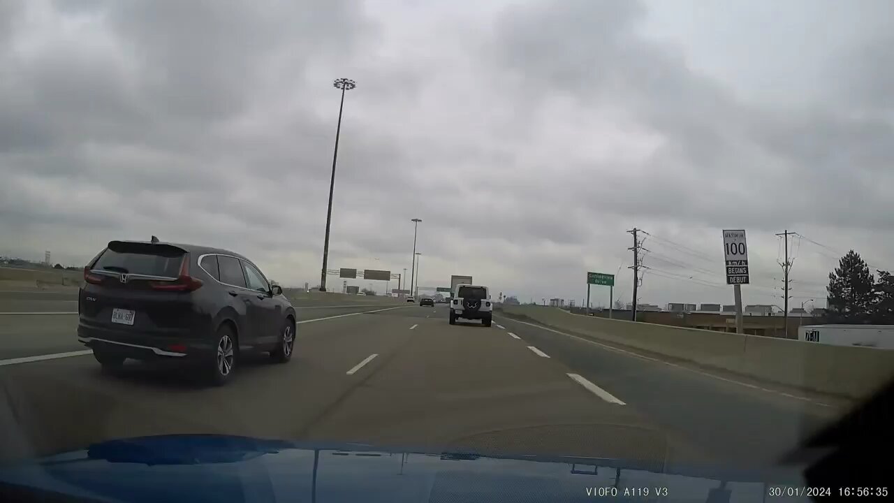 Serious Pothole On Highway 427