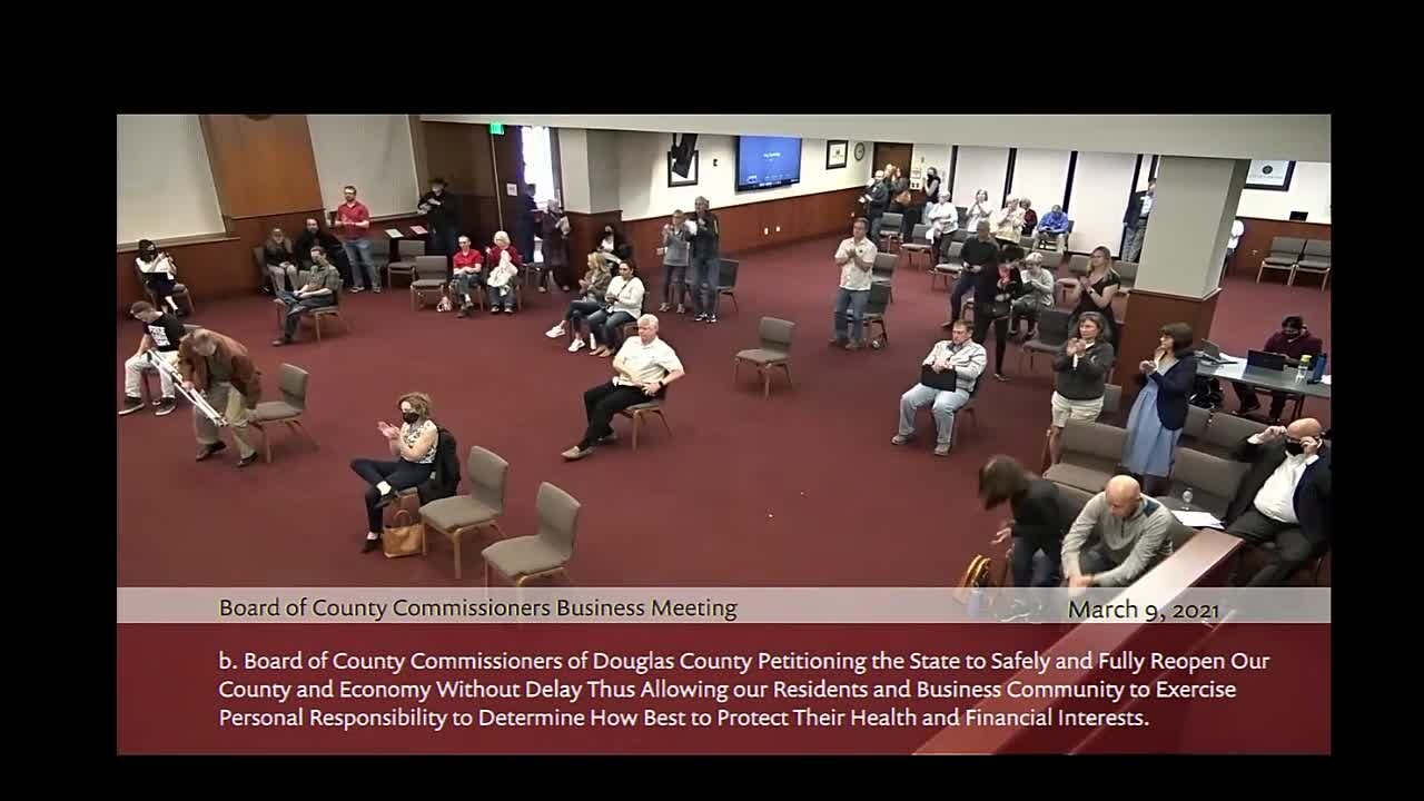 Douglas County commissioners pass resolution to petition state to 'reopen'