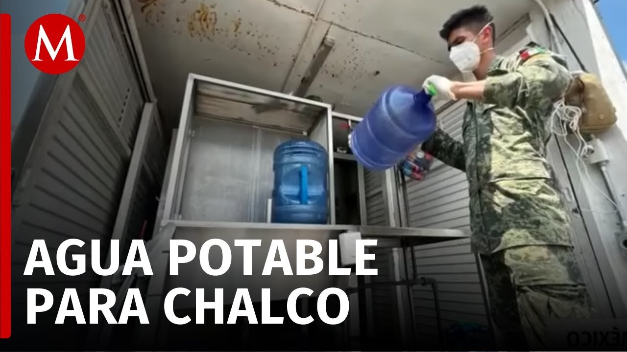 Sedena instala dos plantas de tratamiento de agua en Chalco