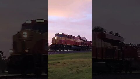 FEC-107 with one Red and one Blue at Daytona Beach Golf Club July 14 2023 #railfanrob #fec #fec107