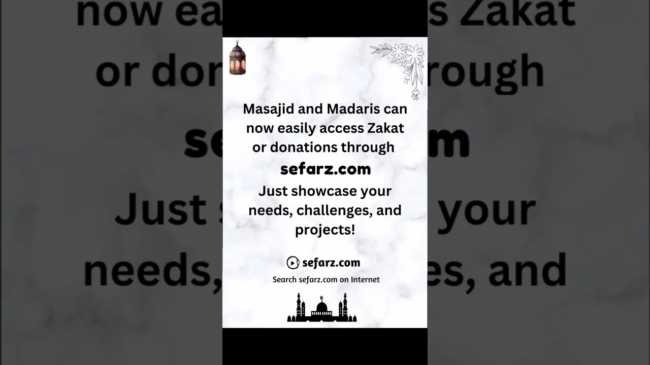 Now Masjid & Madrasa can get Zakat or Donations Easily | Visit sefarz.com #religion #support #zakat