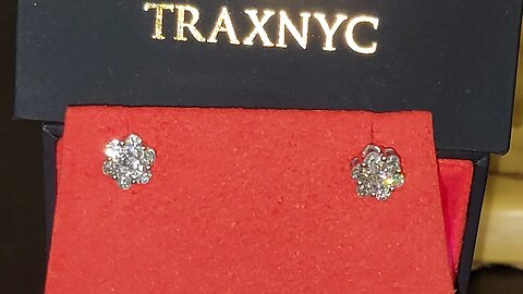 TraxNYC Review:Mens |UPGRADE!: to #808-14K Gold VS2-G [$2,440 Diamond CLUSTER Earrings]1.25 Karats 8mm-TENTION SETTING