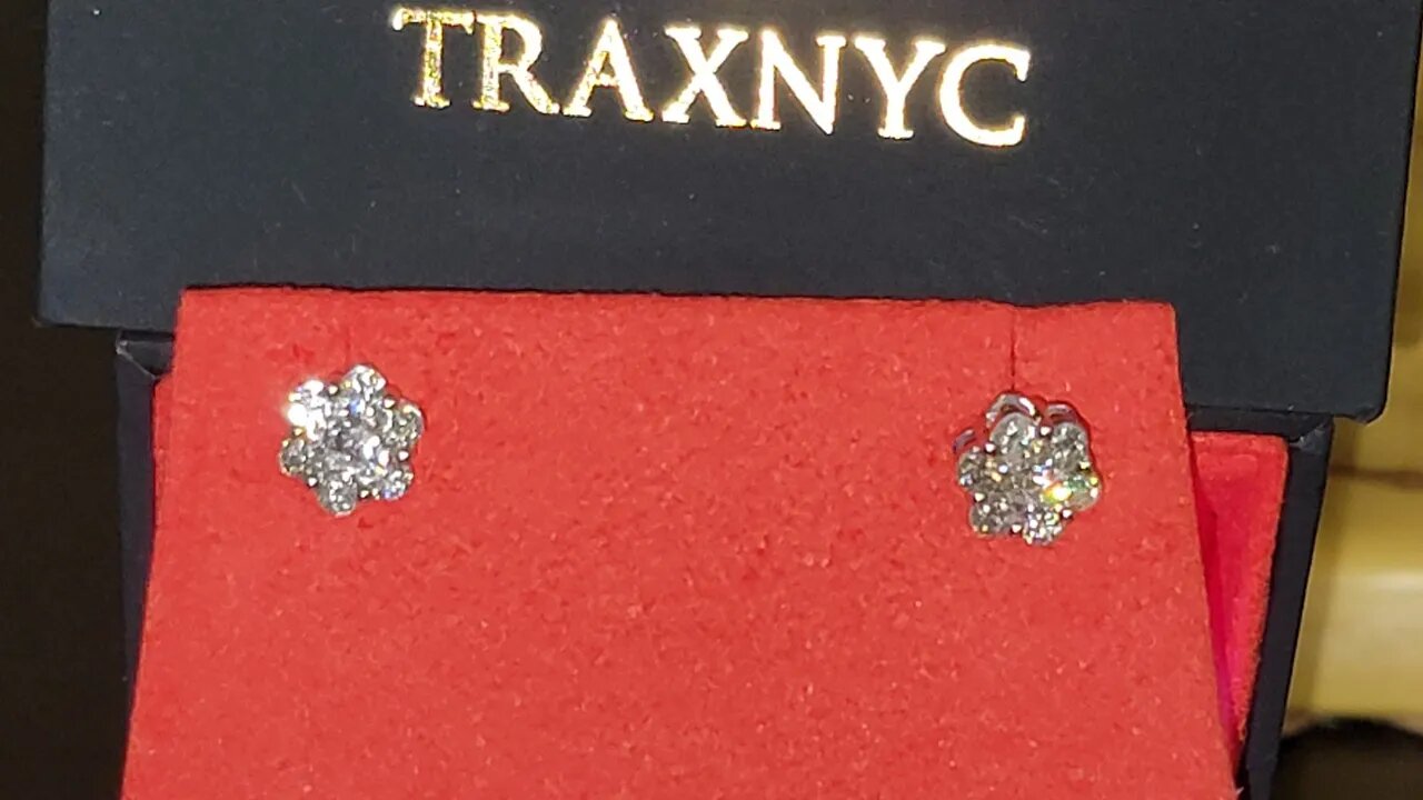 TraxNYC Review:Mens |UPGRADE!: to #808-14K Gold VS2-G [$2,440 Diamond CLUSTER Earrings]1.25 Karats 8mm-TENTION SETTING