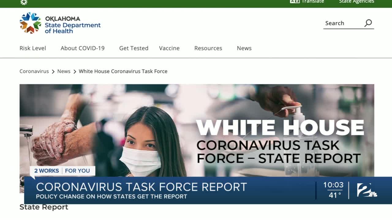 White House coronavirus task force no longer releases weekly reports to states