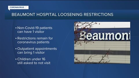 Beaumont Hospital loosening restrictions