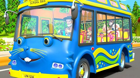 Blue Wheels On The Bus - Kids Nursery Rhymes Songs by Little Treehouse