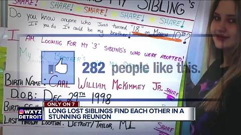 Long lost siblings find each other in a stunning reunion