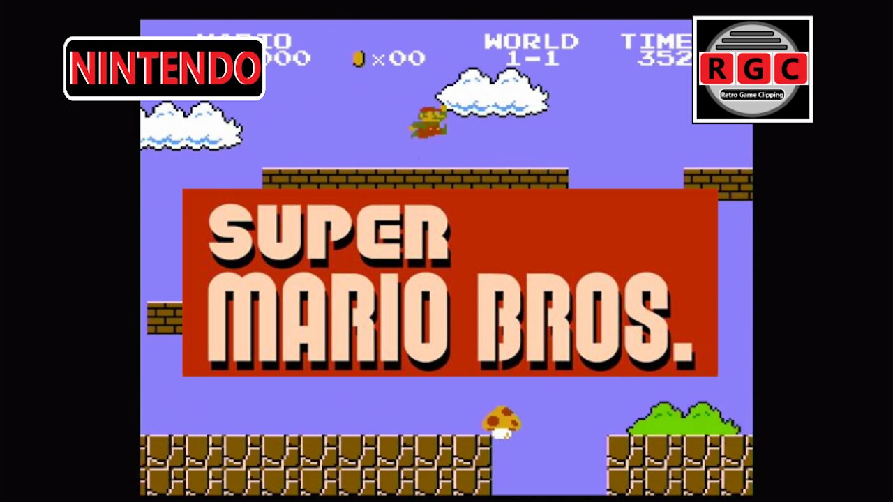 Super Mario Bros - Floor Ceiling Mushroom Glitch - Retro Game Clipping