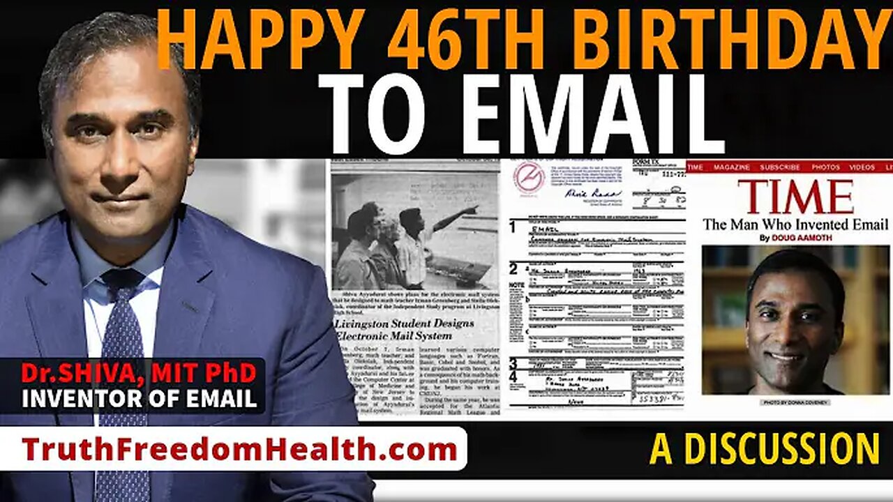 "Dr.SHIVA™ LIVE: Happy 46th Birthday to Email - 30Aug1978!" (30Aug2024)