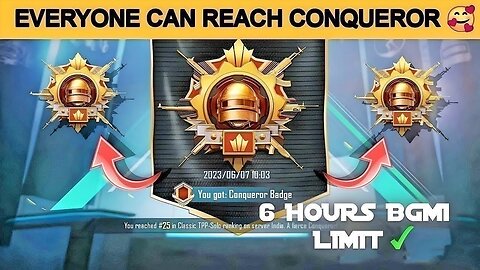 😳 EVERYONE CAN REACH CONQUEROR IN BGMI C6S16 😍 SOLO RANK PUSH TIPS AND TRICKS ✅