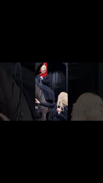 He gave her that look and she left. don't touch the reins )#horseguardsparade