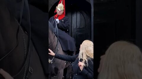 He gave her that look and she left. don't touch the reins )#horseguardsparade