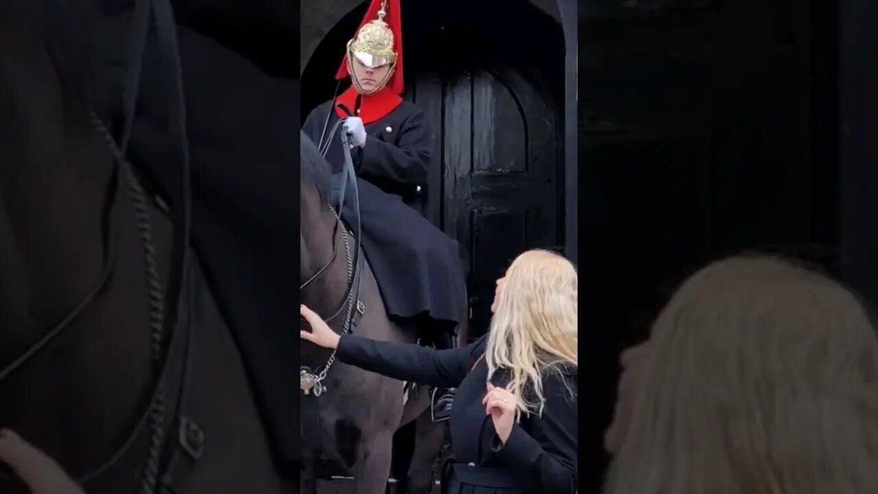 He gave her that look and she left. don't touch the reins )#horseguardsparade