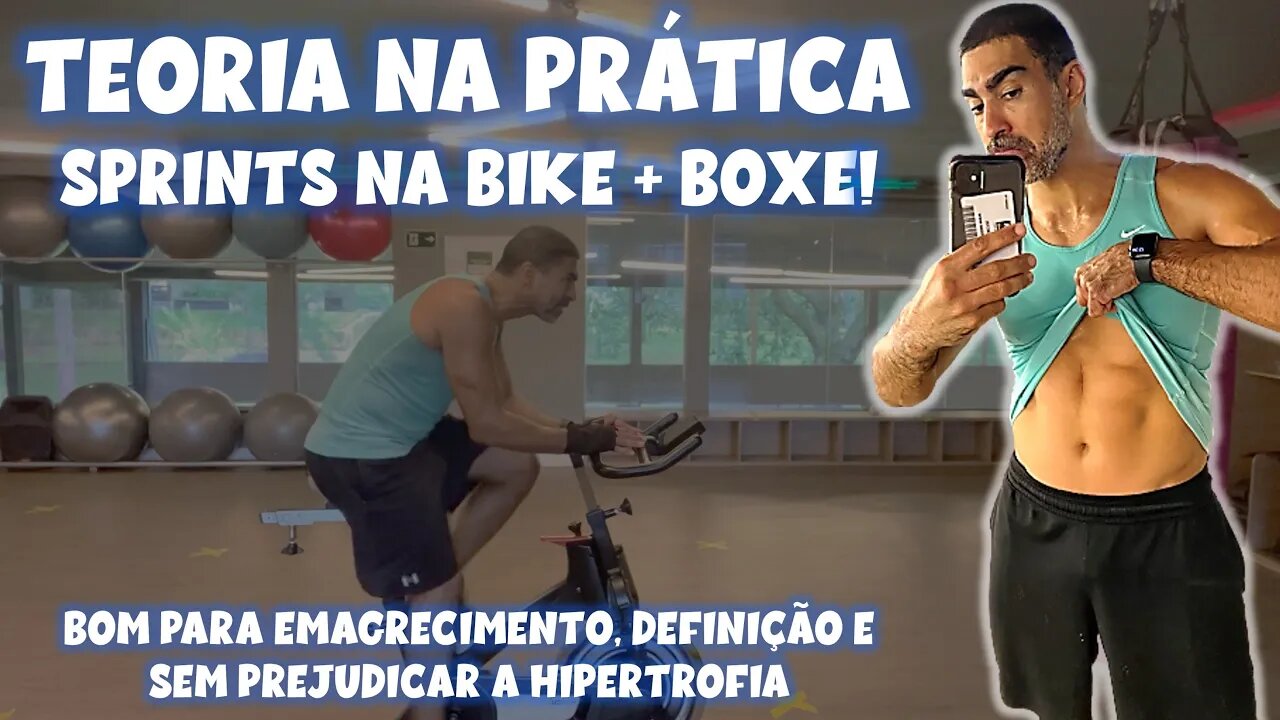 Treino intenso para emagrecimento e definição (bike + boxe)