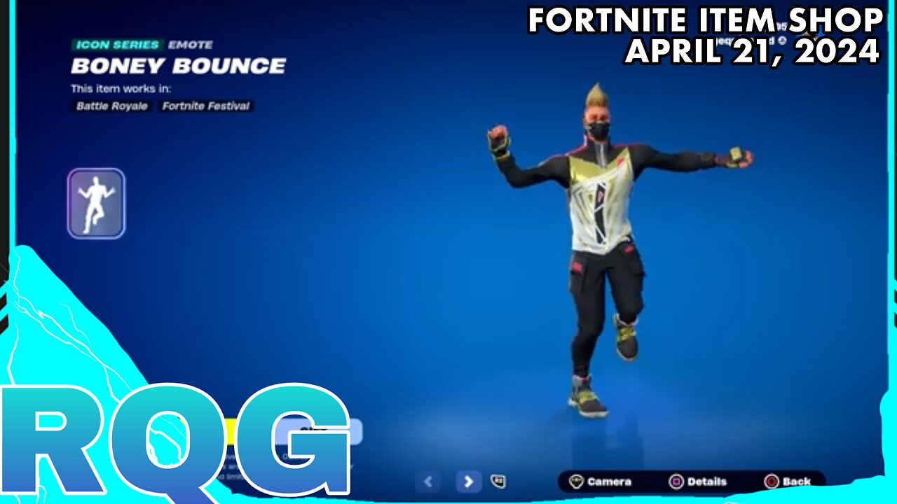 "NEW" BONEY BOUNCE ICON EMOTE IS HERE! FORTNITE ITEM SHOP (April 21, 2024)
