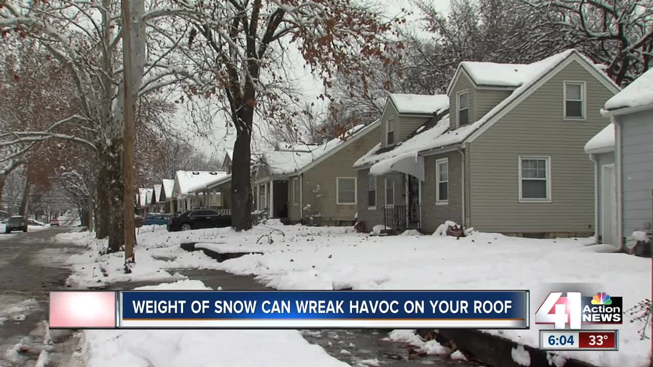 Snowfall on roofs could create an issue for some homeowners