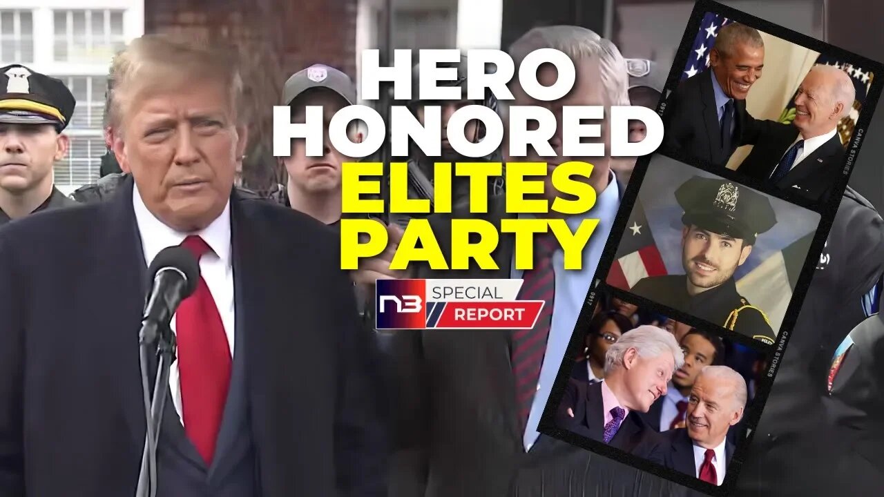 Trump Honors Fallen NYPD Hero While Biden Parties with Elites You Won't Believe Who Attended