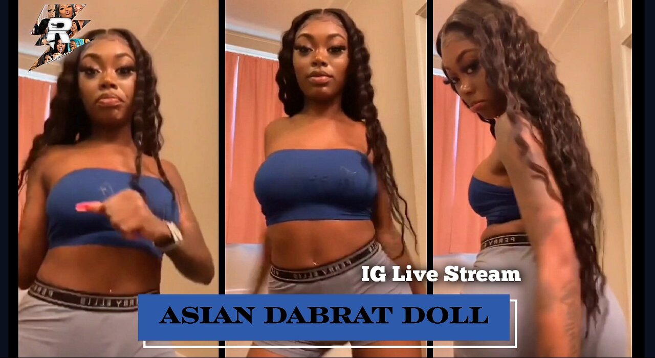 Asian Dabrat Doll twerking in booty shorts