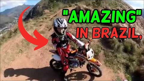 IN BRAZIL, CHILD RIDING A MOTORCYCLE ON THE SITE, "AMAZING"