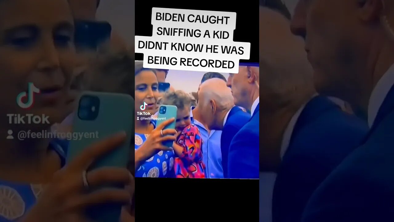 JOE BIDEN SNIFFING A KID DIDNT KNOW HE WAS BEING RECORDED THE OTHER ANGLE JULY 13 2023