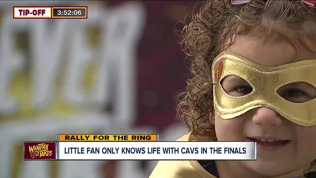 Cleveland Cavaliers' littlest biggest fan has yet to miss an NBA Finals game in her life