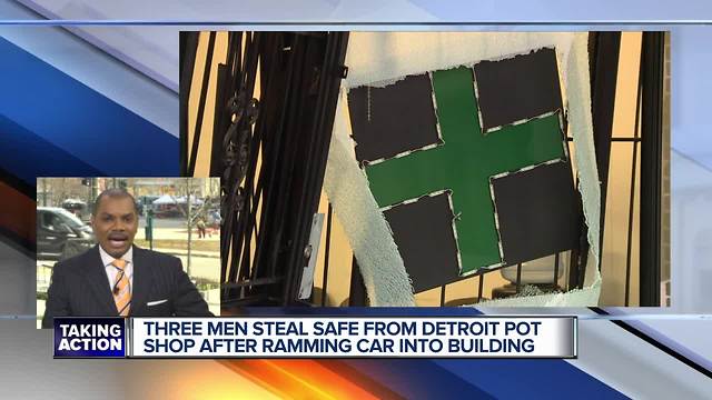 Police seeking three men accused of stealing safe from Detroit marijuana shop