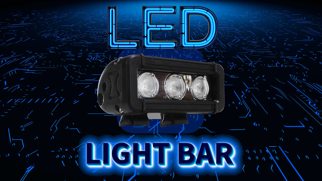 High Intensity LED Light Bar - 3, 3-Watt LEDs - 9-32 Volts DC - 5" Shielded cable