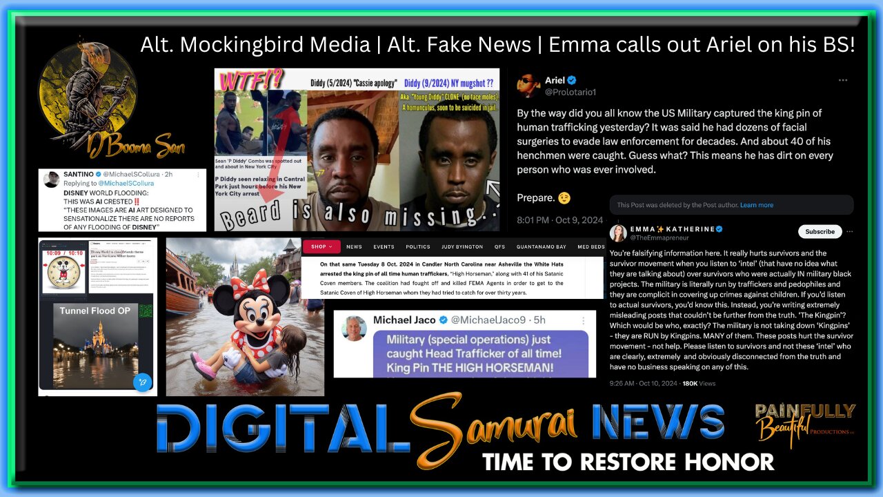 DSNews | Alt. Mockingbird Media | Alt. Fake News | Emma Katherine of the Imagination Podcast calls out Ariel on his BS!