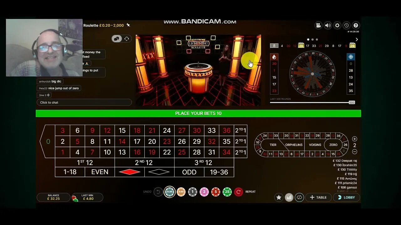 Live online roulette betting ... For the low rollers