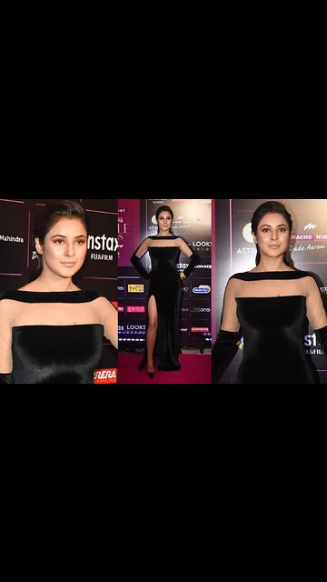 The Queen Shehnaaz Kaur Gill Looking Gorgeous in Black arrives at Style Icons Awards 2023