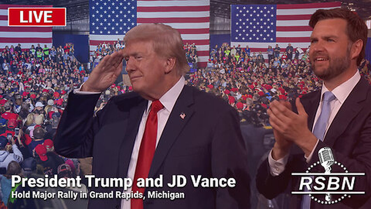 LIVE: President Trump and JD Vance Hold Major Rally in Grand Rapids, Michigan - 7/20/24