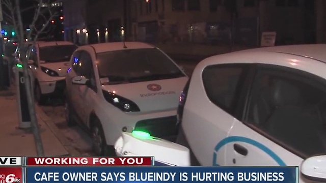 Indianapolis cafe owner says Blue Indy is hurting his business