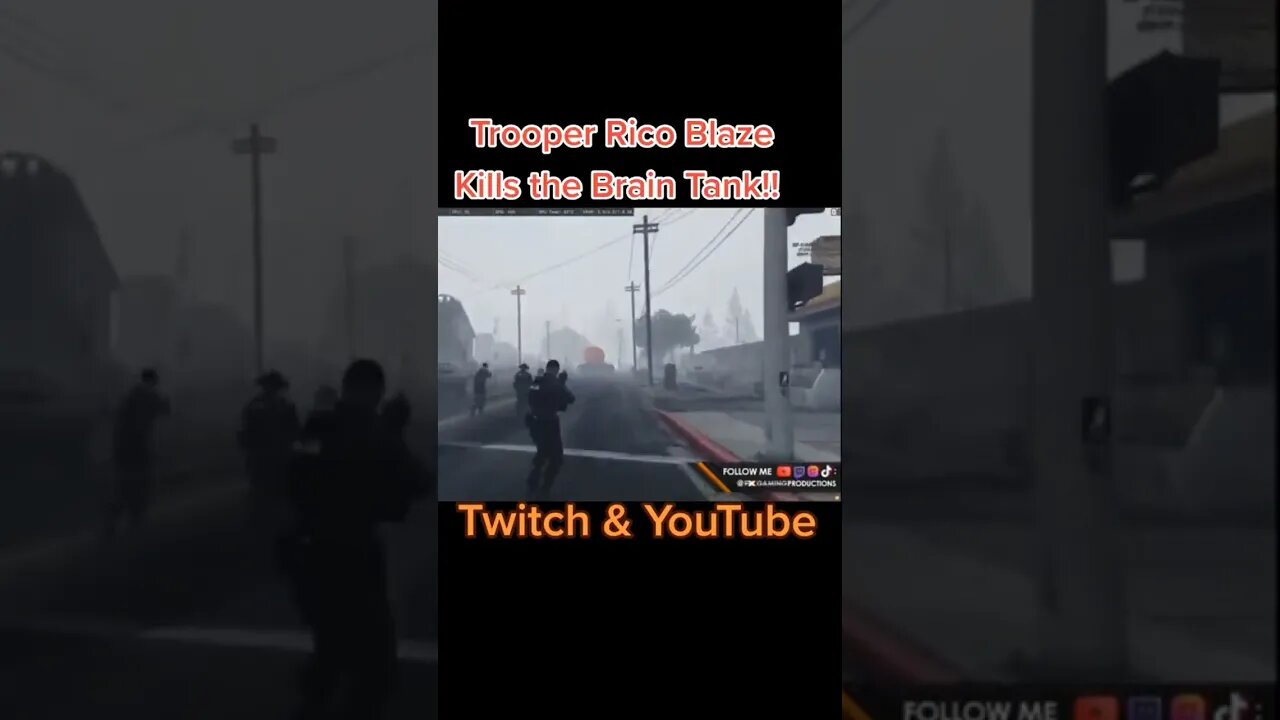 Epic Rescue! State Trooper Rico Blaze Saves @dondada from the Elusive Brain Tank !! #gtav #gta