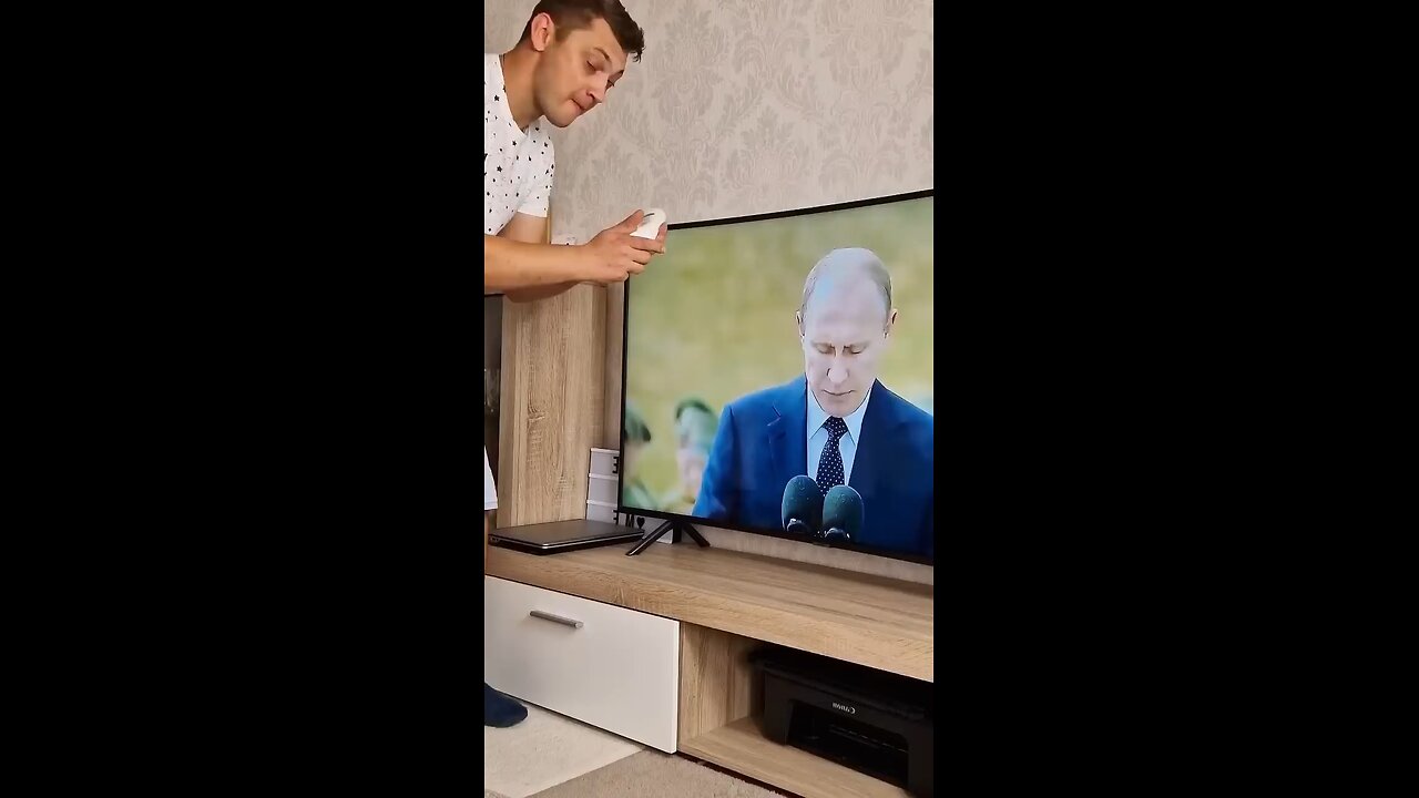 Russian man gets pooped on Mid Interview