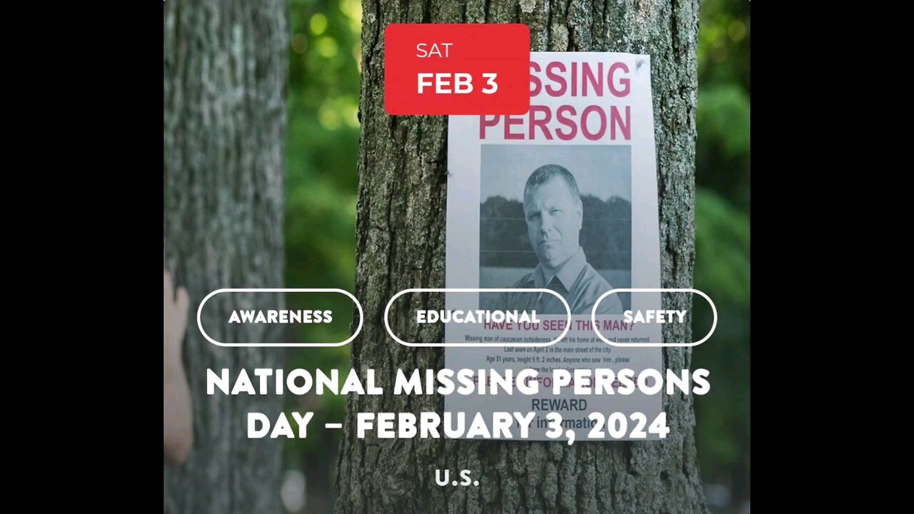 Today, Feb.3 - National Missing Person Day