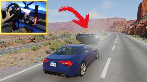 BeamNG Drive Tesla Model X testing top speed This happened