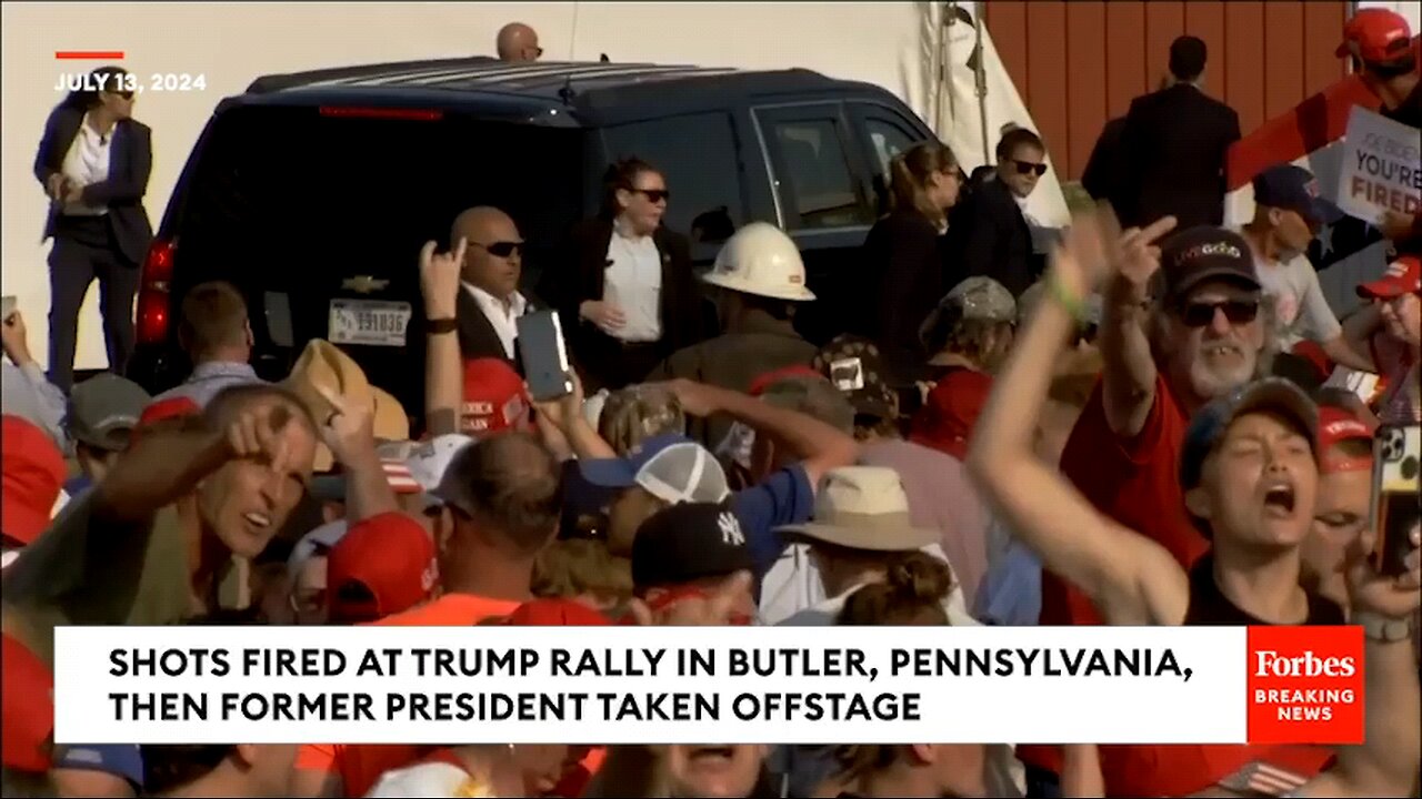 DONALD TRUMP SHOT AT! BUTLER PENNSYLVANIA RALLY