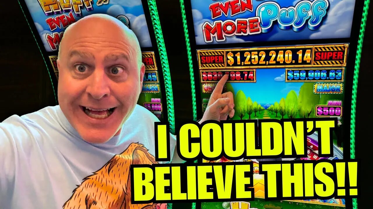 TAKING A BIG RISK TO WIN THE $1,252,240 GRAND JACKPOT ON HUFF N EVEN MORE PUFF!!!