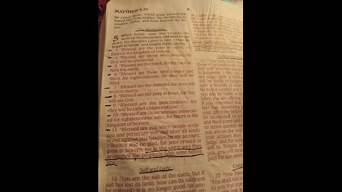 🙏...Matthew ch 5 vs 1-12 The Beatitudes...🙏