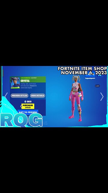 “NEW” CRYSTAL EDIT STYLE! FORTNITE ITEM SHOP (November 6, 2023)