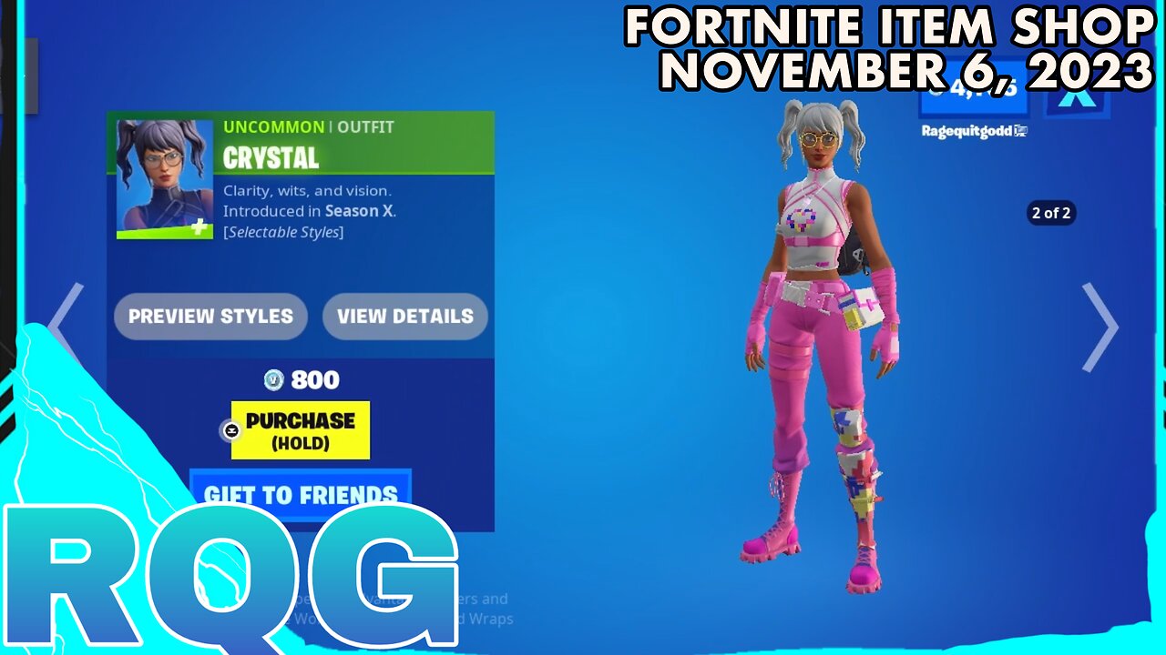 “NEW” CRYSTAL EDIT STYLE! FORTNITE ITEM SHOP (November 6, 2023)