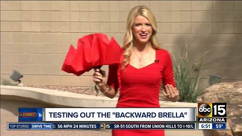 Smart Shopper tests out the Backward Brella