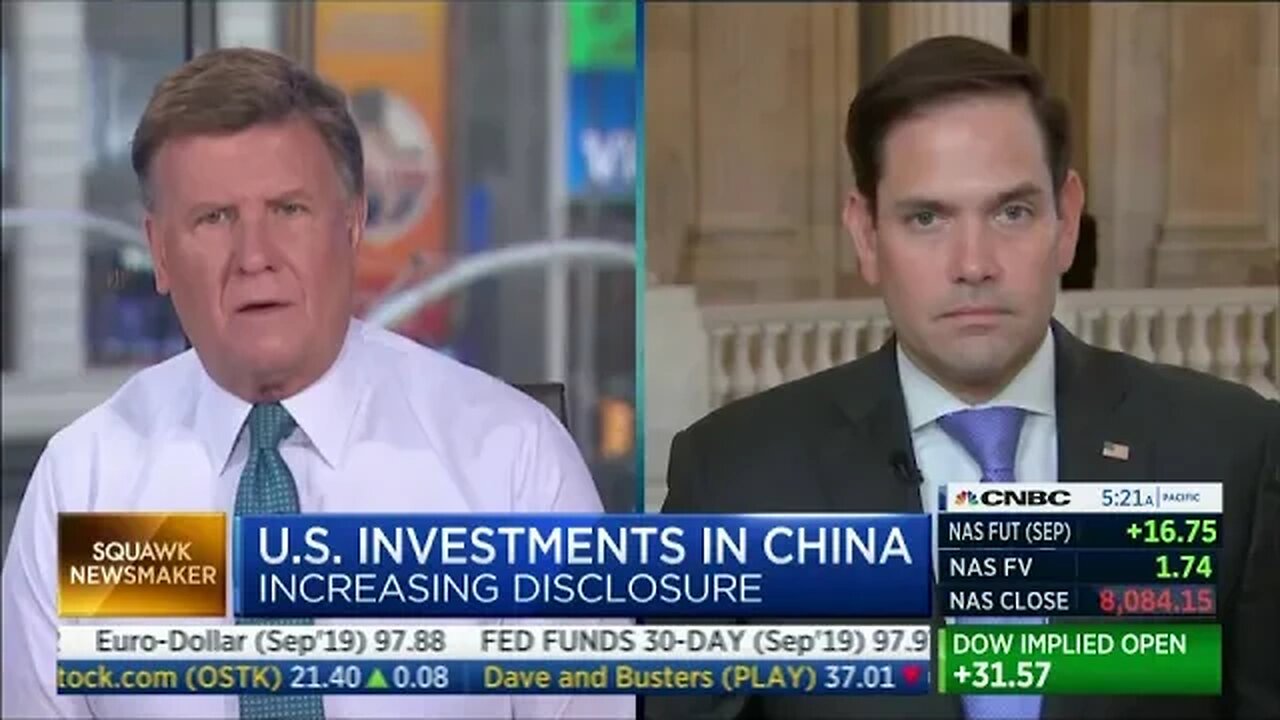 Senator Rubio Discusses Hong Kong, China on CNBC