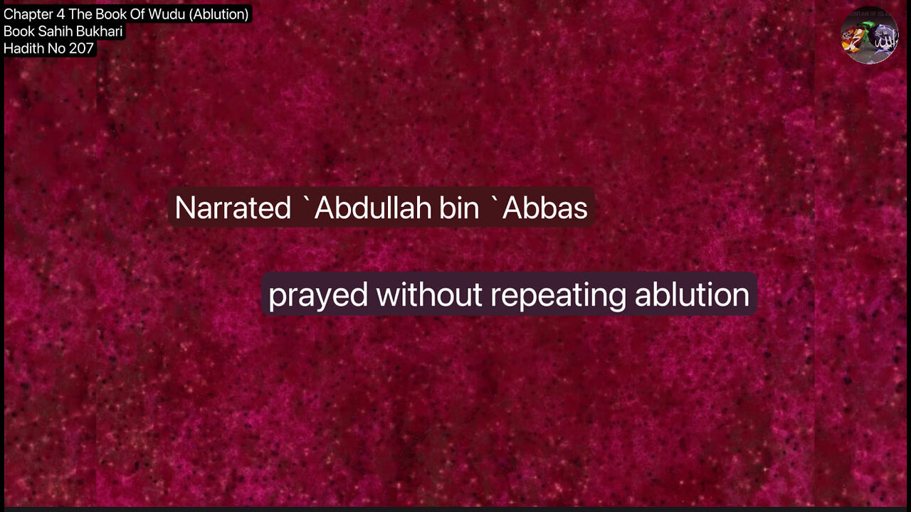 ❤️ Hadith 207 Explained: Ablution After Eating Mutton, Sahih Bukhari volume 4 ❤️ 9 oct 2024