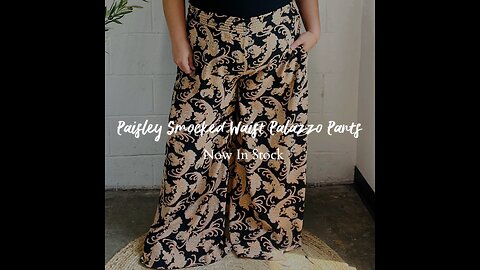 Fall Vibes Black Paisley Print Smocked Waist Palazzo Pants