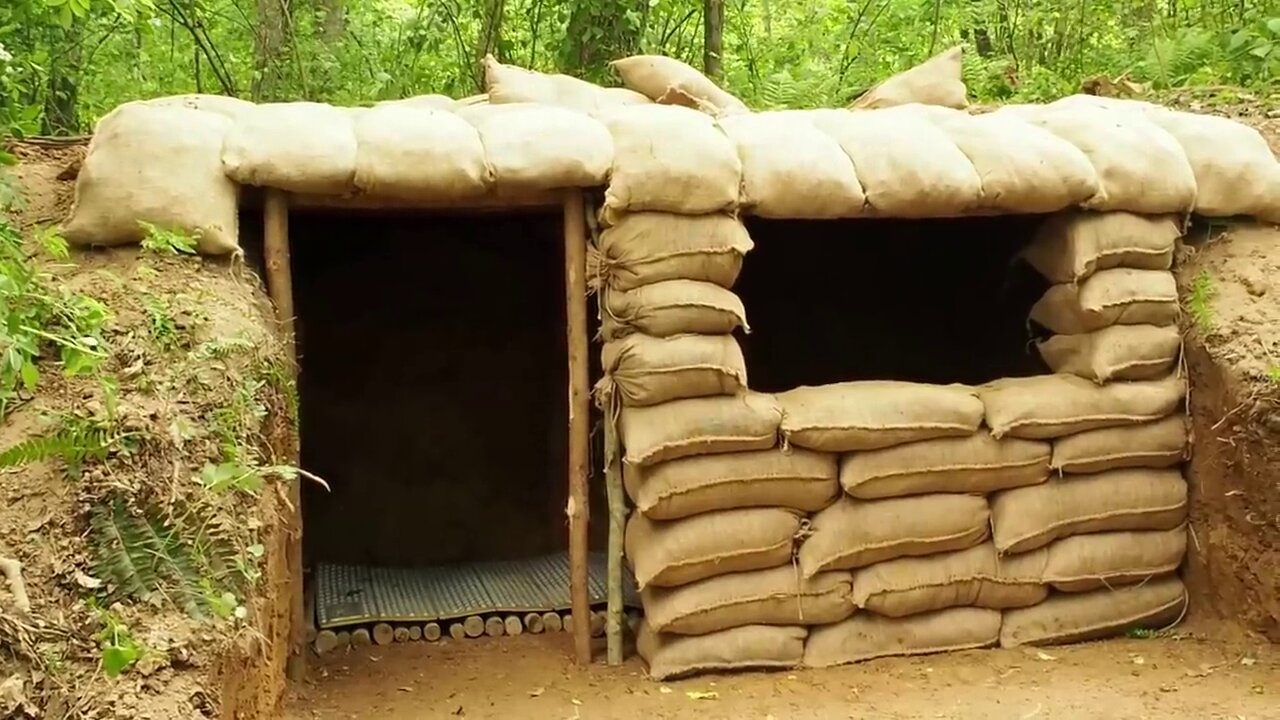 Learn About Solo Overnight Building a Sandbag Shelter In the Woods