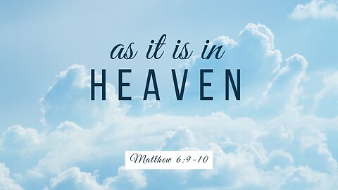 God, let your kingdom come and your will be done in my life today!