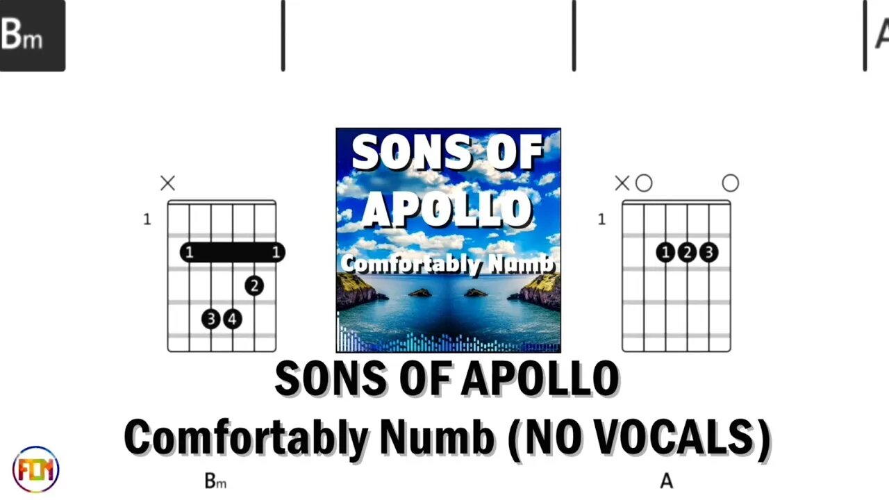 SONS OF APOLLO Comfortably Numb FCN GUITAR CHORDS & LYRICS NO VOCALS